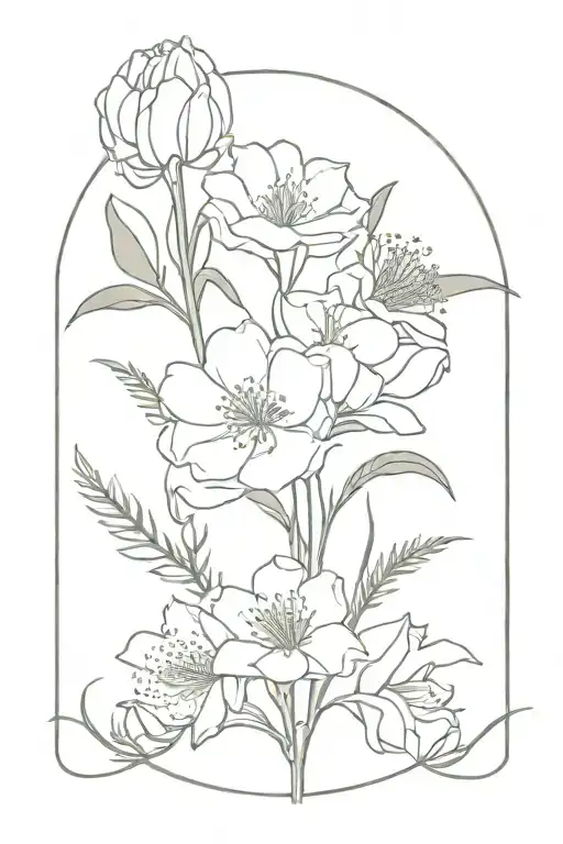 January March And August Birth Flower Bouquet