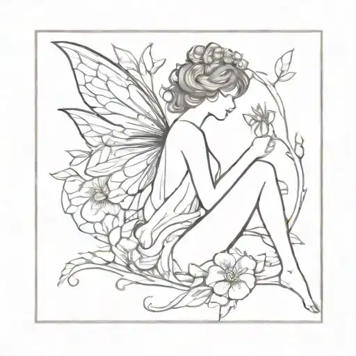 Fairy Sitting On Flower