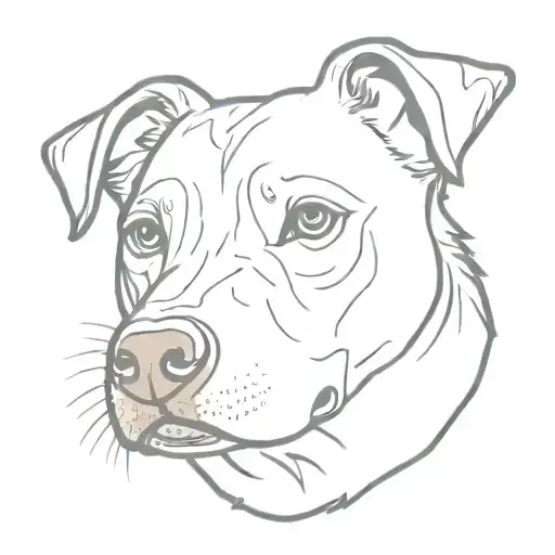 Pit Bull Head On A Miniature Australian Shepard Body