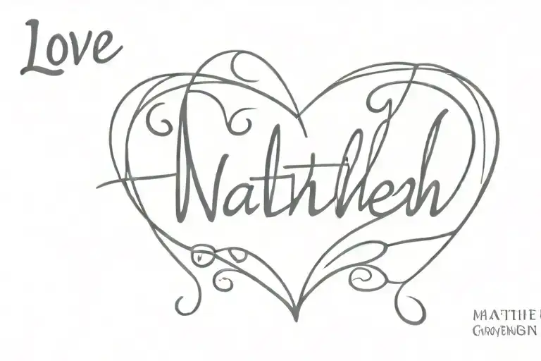 Love Heart With Name Matthew