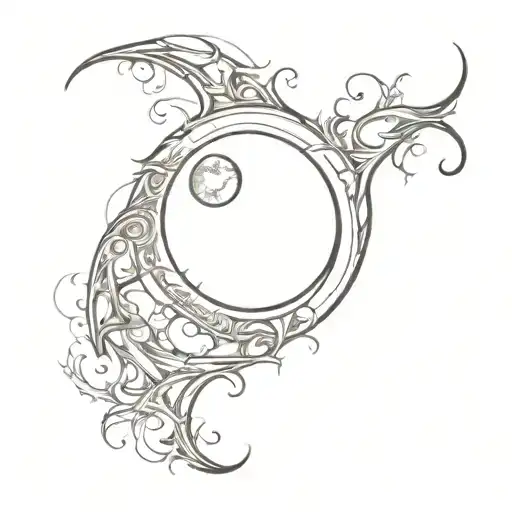 An Intricate Fantasy Book With A Moon And Eclipse As The Cover Design