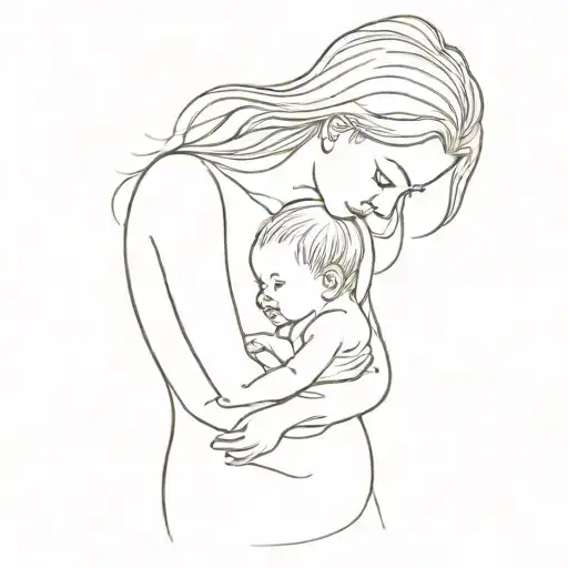 Mother And Baby Girl