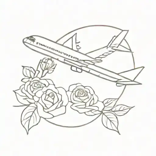 Airplane Wrapped With Rose