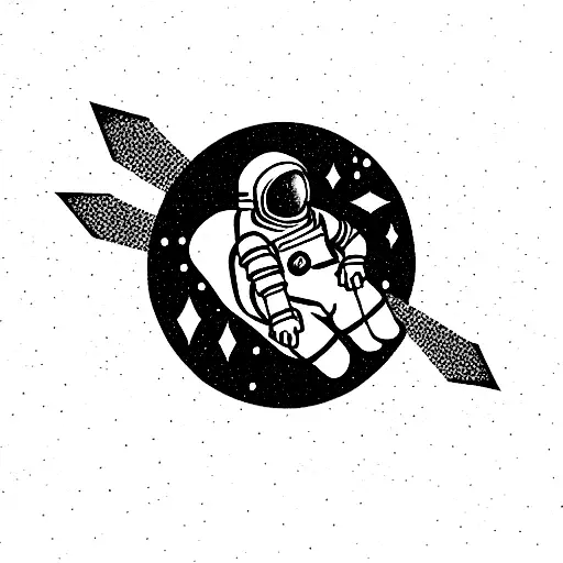 Astronaut Looking At Space