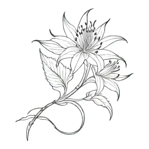 The Trident Of Ukraine Is A Symbol And A Spider Lily