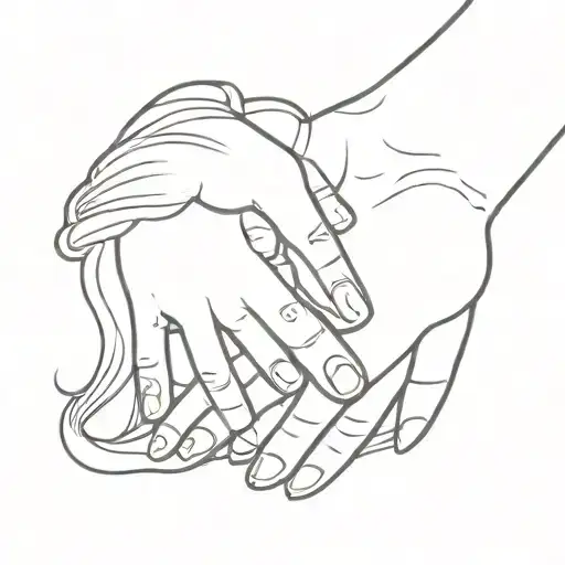 Mother And Son Holding Hands