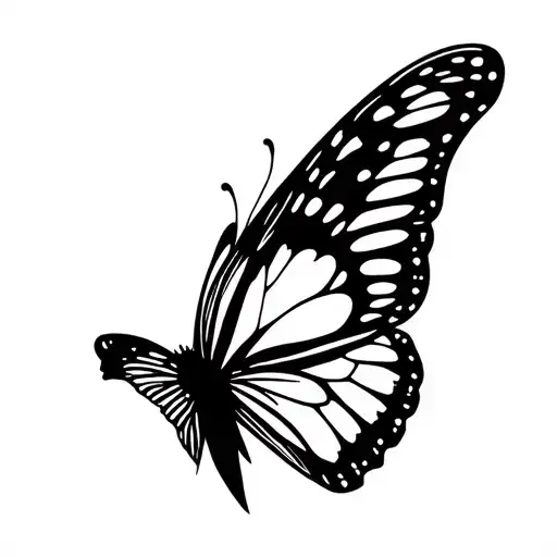 Bear And Butterfly Wings Together