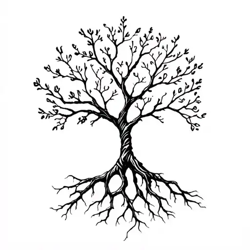 Intertwined Tree Roots Creating Beautiful Bouquet