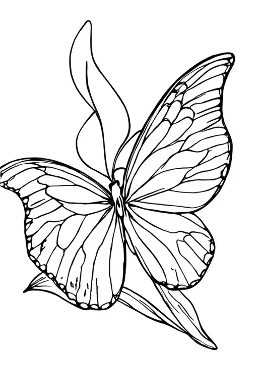 Orchid Wit Butterfly