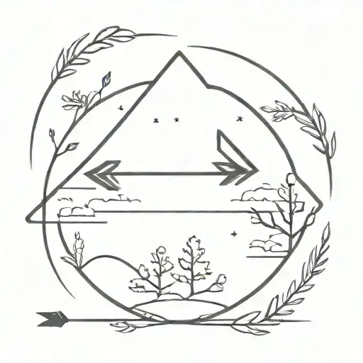 Arrow Within Fall And Rise