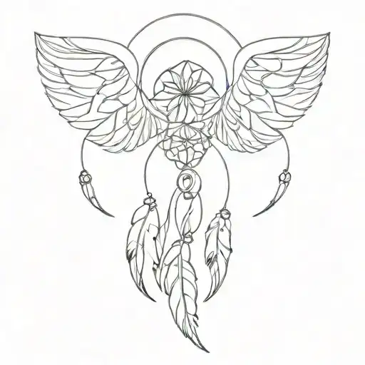 Angel Wings Dream Catcher