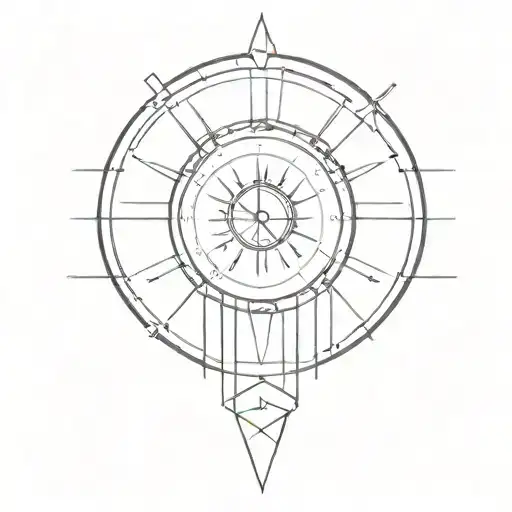 Letters With Egyptian Typography M A J Geometric Shape Of Letters With A Sun And Moon And A Clock