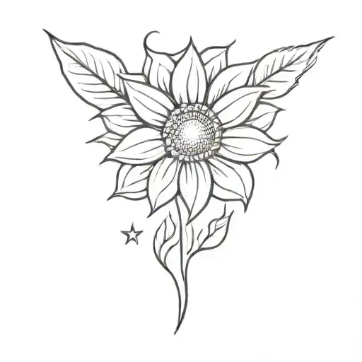 Small Leo Sunflower Semicolon Stars