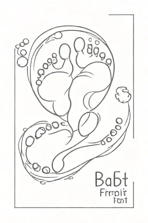 Baby Foot Print With Name