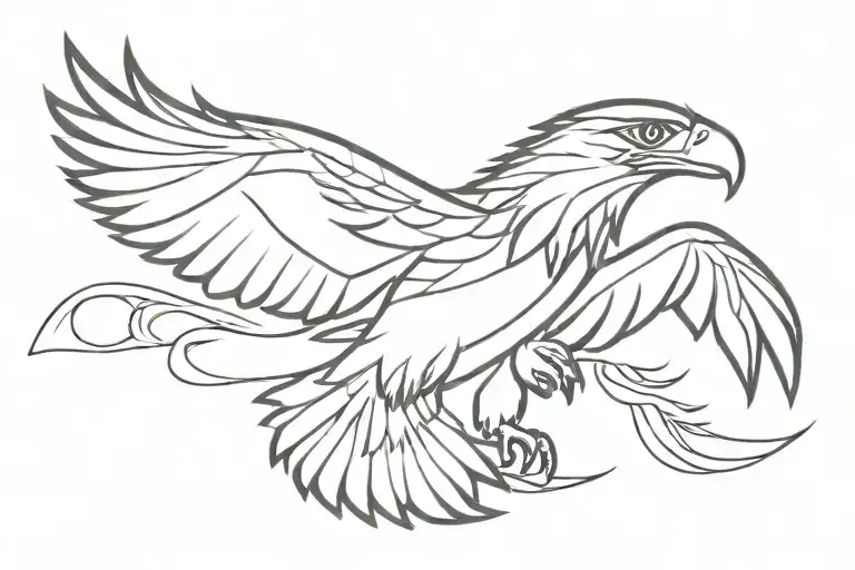 Tribal Design Eagle Soaring