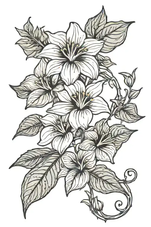 Long Thin Moonflower Vine