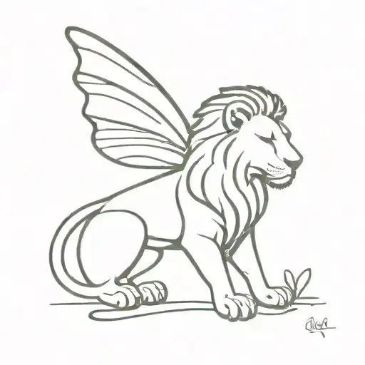 Lion With Butterfly Wings
