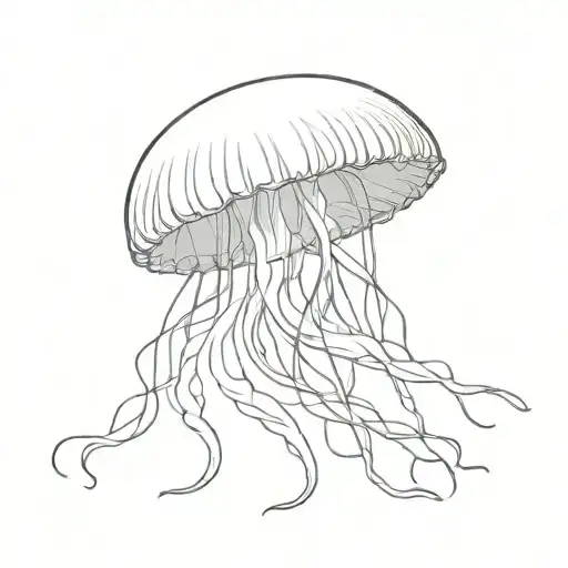 Jelly Fish Pelagia Nictiluca Drawing