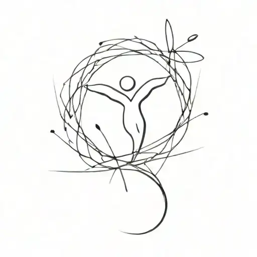 An Abstract Minimalist Tattoo Inspired By The Concept Of Unity And Togetherness Within A Family