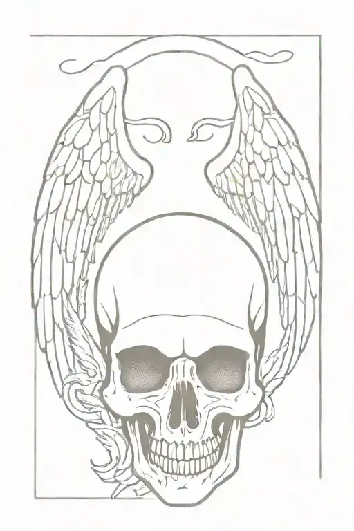 Skull And Angel Wings