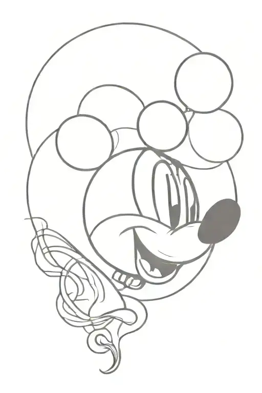 Mickey Balloon With Ocean Wave