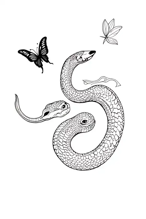 Snake And Butterfly