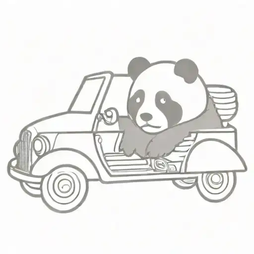 A Tattoo Design Of A Sports Car