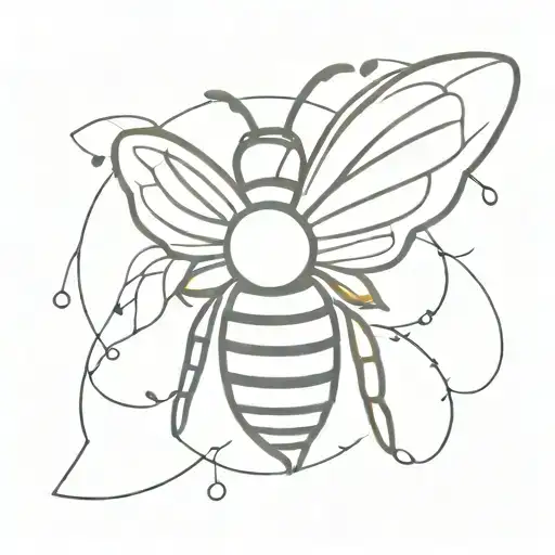 Bumble Bee Wings Are Letter B