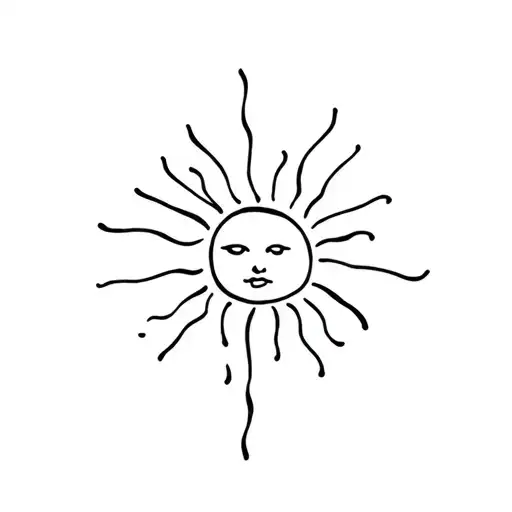 Simple Melting Sun With Mental Health