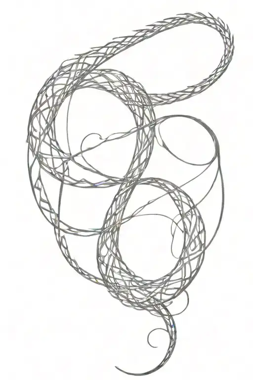 Dragon And Dna Double Helix Intertwined Infinity Symbols