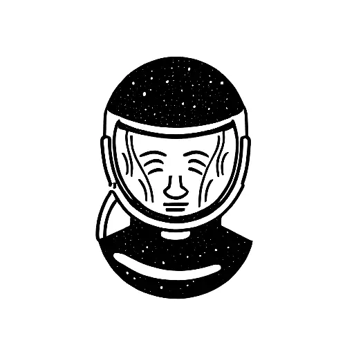 Man In Regular Clothes With A Astronaut Helmet On