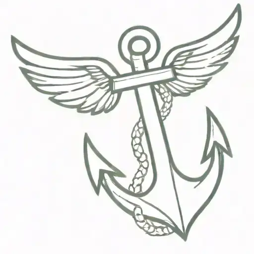 Anchor With Wings