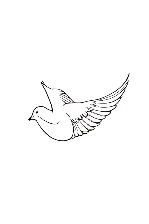 Dove Flying To Heaven