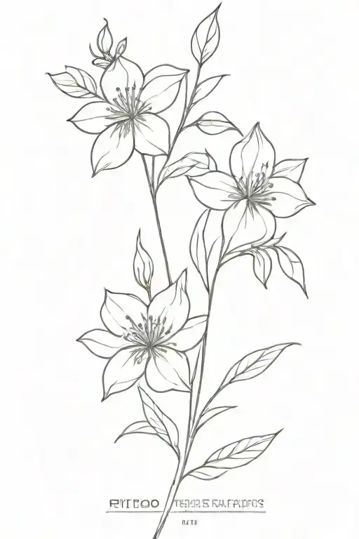 Fine Line Tattoo Floral Patterns