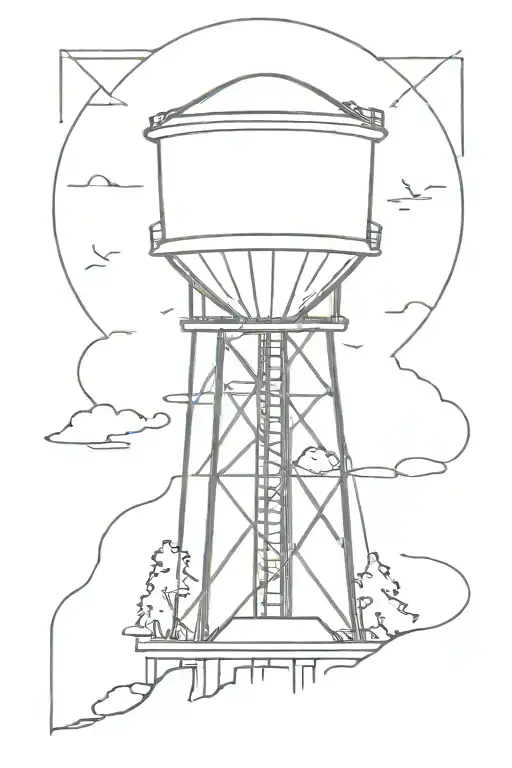 Water Tower Blue Collar