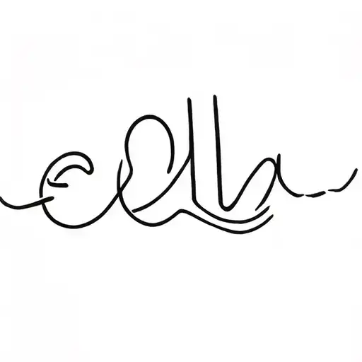 A Wave Then Links Into The Word Ella