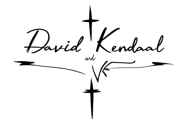 David And Kendall In Text With North Star Between Names