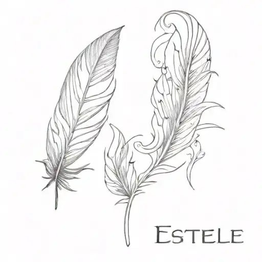 First Name Estelle Dove Feather