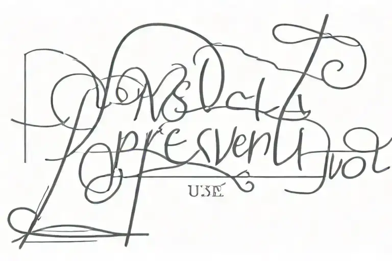 Perseverantia Word Written In Fast Script And A Ended With A Heart