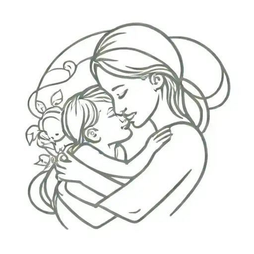 Mother And Child In A Hug