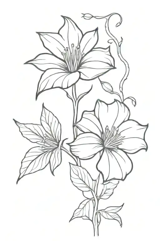 Single Vine Of Moonflower