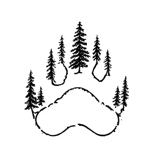 Bear Paw With Trees