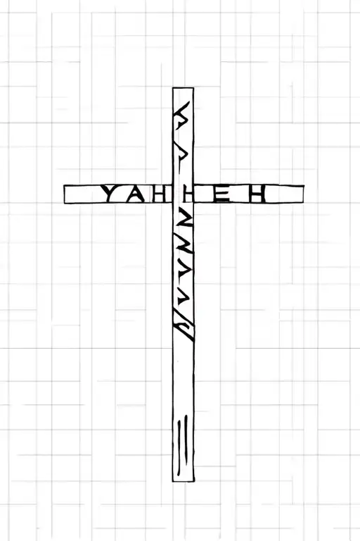 Cross With The Word Yahweh