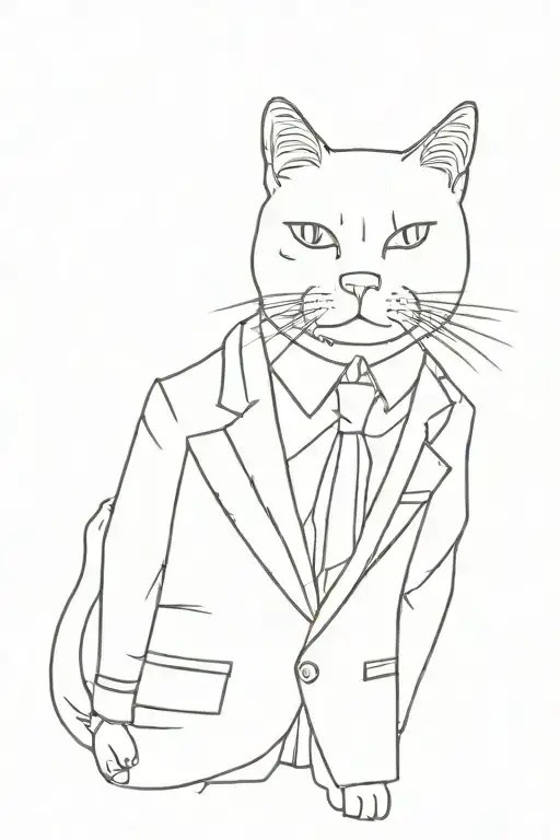 Cat In A Suit
