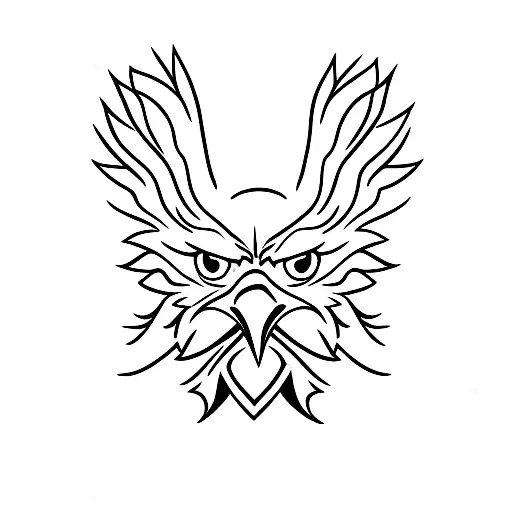 Eagle Is Walking Road And Flying