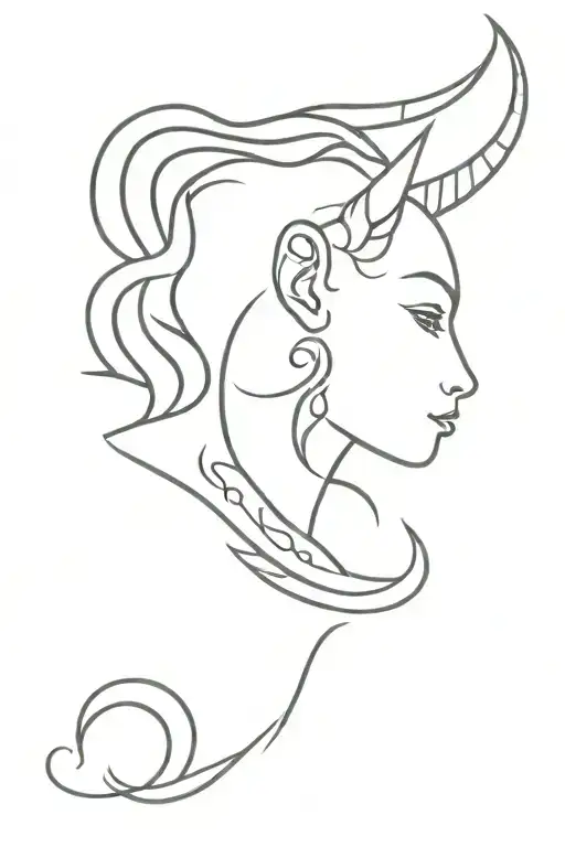 Capricorn Sign For Woman Neck