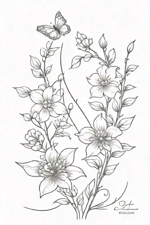 Best Friends And Forget Me Not Flowers Intertwined