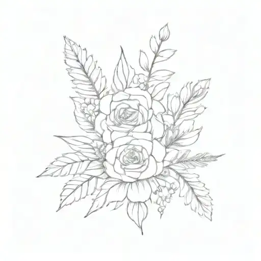 Long September And May Birth Flower Bouquet