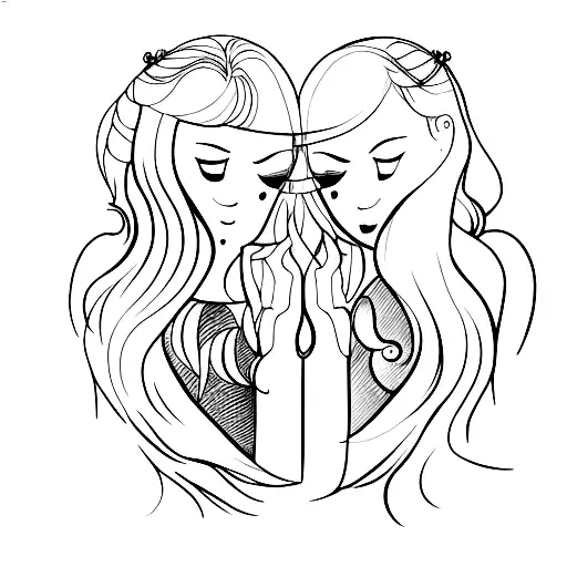 One Blondie And One Other Girl With Black Hair Hug Each Other