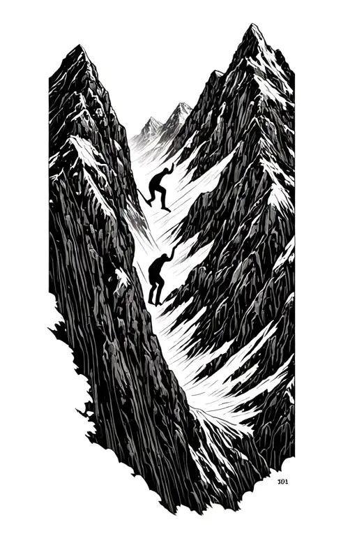 Montains Climber Reaching